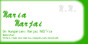 maria marjai business card